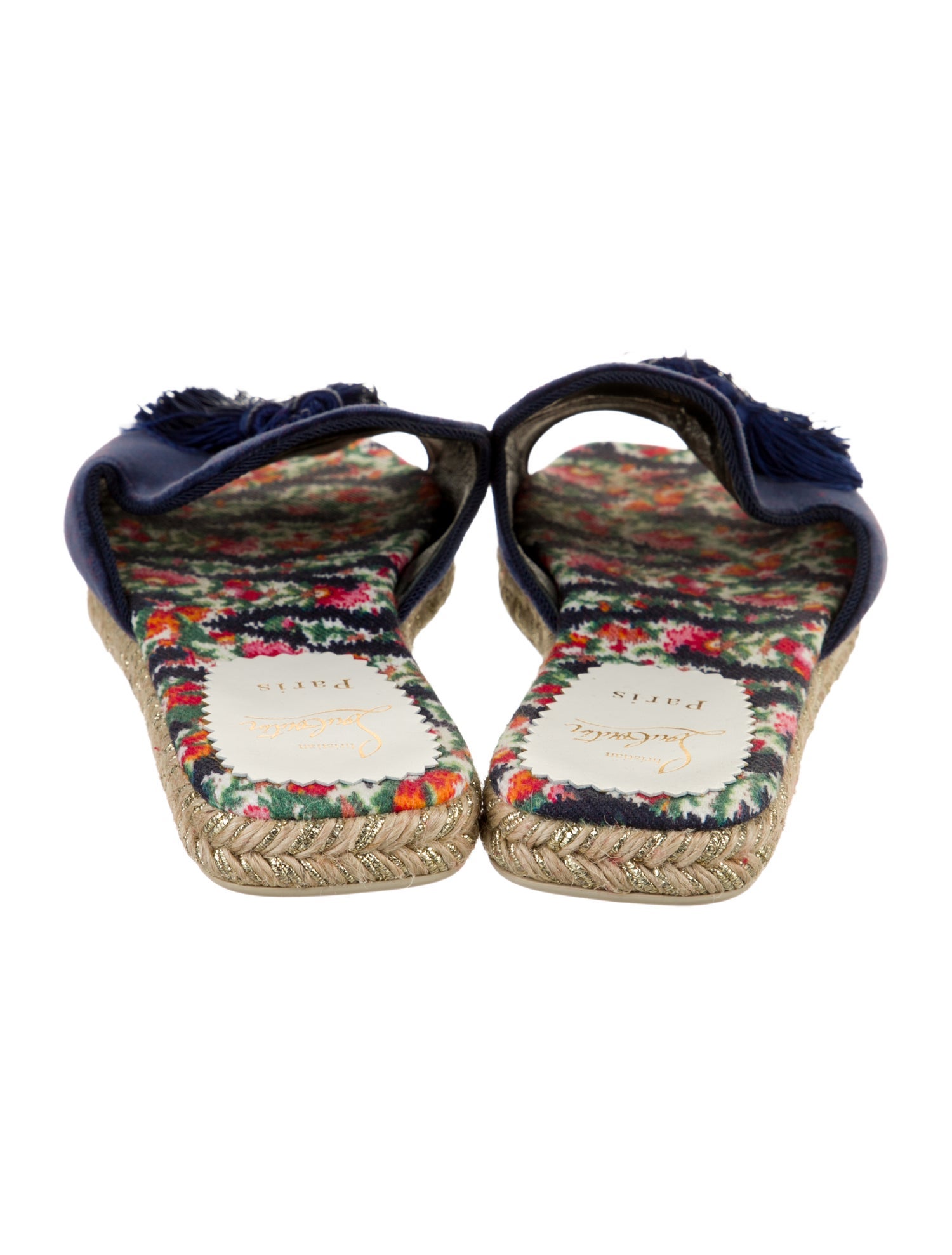 Christian Louboutin Velvet Floral Print Espadrilles